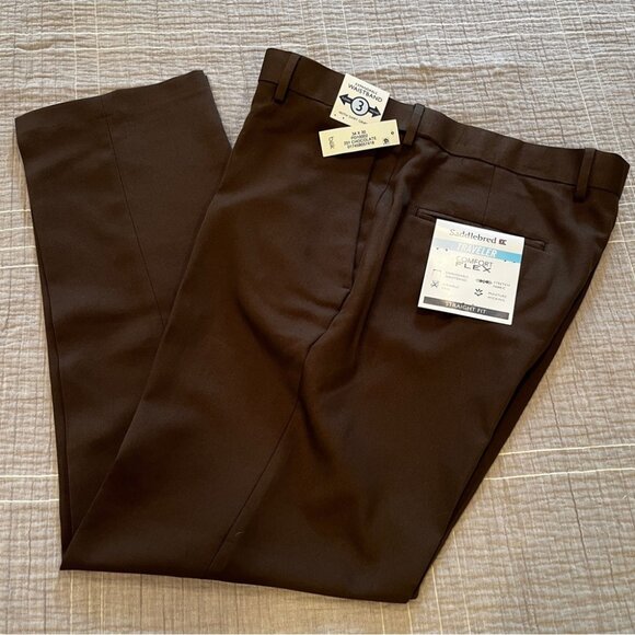 Saddlebred brown traveler pants trousers - Picture 1 of 3